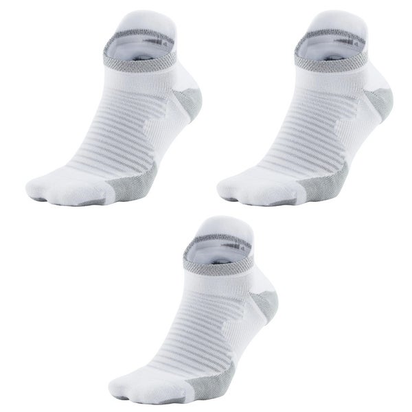 Nike Spark CU7201-100 Unisex White Silver No-Show Running Socks Pack of 3 DSGL5