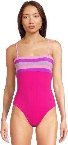 Beach Riot Jessa Swimsuits Women Medium Raspberry Stretch One-Piece Beach NWO115