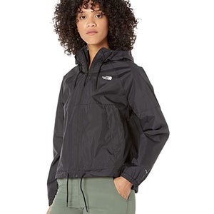 The North Face Antora Rain Jacket Women's XS Black Full Zip Hooded Outdoor NWO86