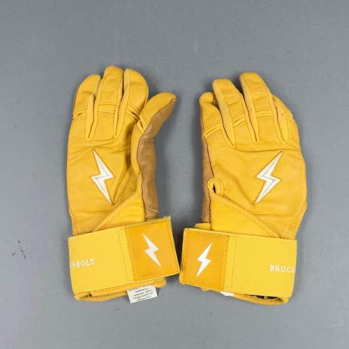 Bruce Bolt Original Premium Pro Long Cut Youth Large Batting Gloves
