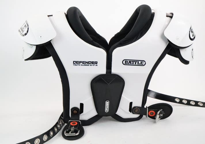 Battle Sports Defender Football Shoulder Pads Youth Size XL For Parts READ