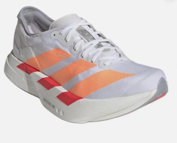 Size 10 - adidas Adizero Adios Pro 4 White Orange (Women's) JR7087