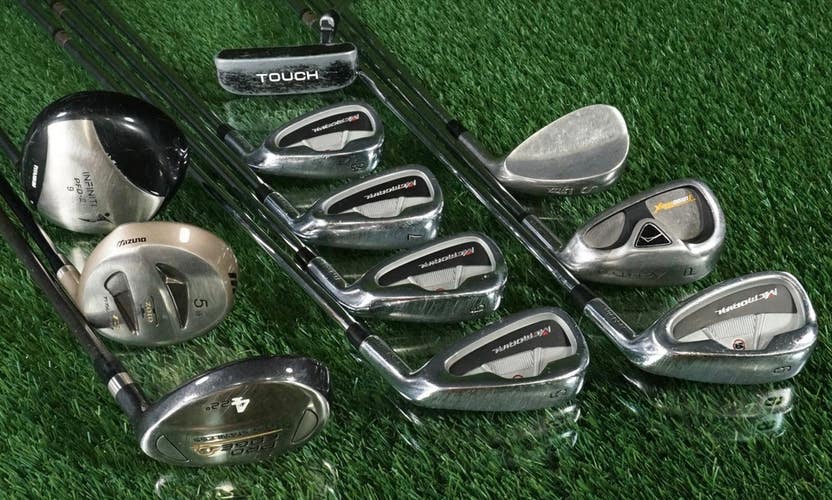 Men's 11pc. Hybrid Golf Starter Set Infiniti, Mizuno, RAM, Acuity, Lynx RH