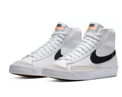 Size 6 - Nike Blazer Mid 77 White Black (GS) DA4086-100
