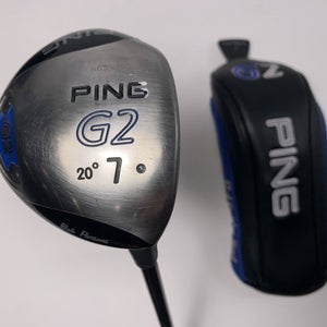 Ping G2 7 Fairway Wood 20* TFC100 Stiff Graphite Mens RH HC Midsize Grip