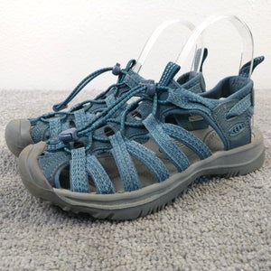 Keen Whisper Womens Size 6 Sandals Blue Bungee Cord Water Shoes Slingback