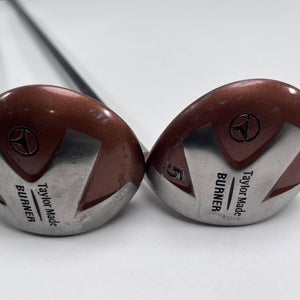 TaylorMade Burner 1998 3 & 5 Fairway Wood Set 15* 18* Bubble 2 S-90 Stiff RH