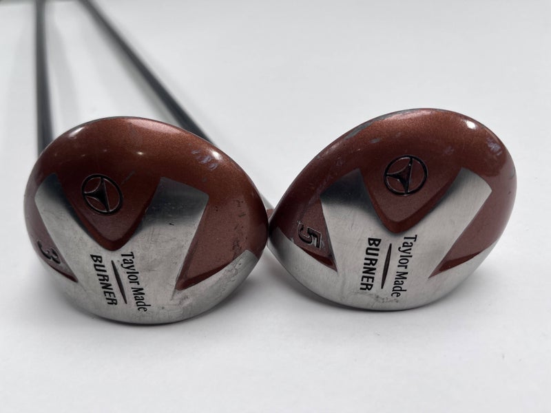 TaylorMade Burner 1998 3 & 5 Fairway Wood Set 15* 18* Bubble 2 S-90 Stiff RH
