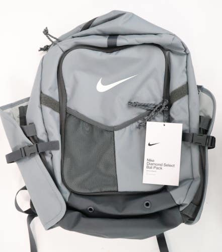 Nike Diamond Select Adult Baseball Bat Pack Gray 32L w/Gym Sack NWT