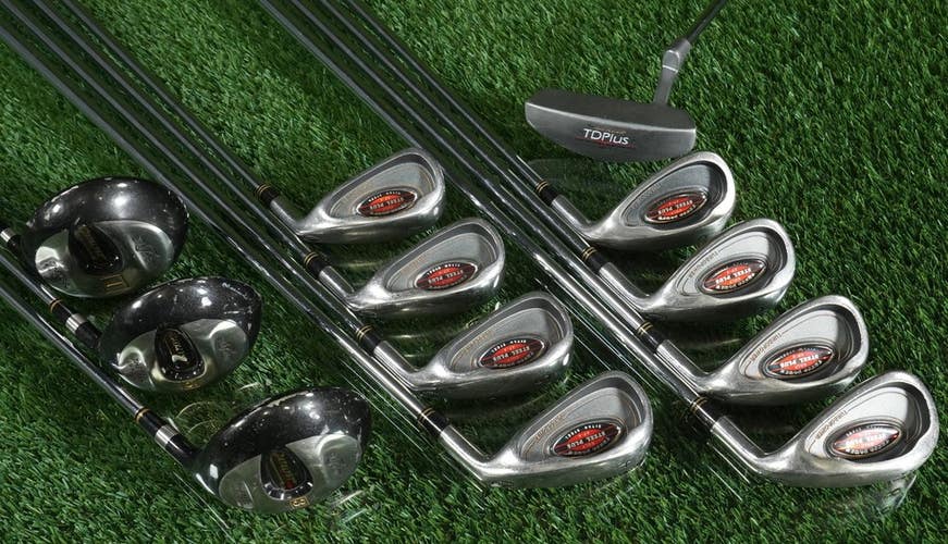 Men's Golf Starter Set 12pc. Turbopower Irons, Catalyst Woods, TD Plus Putter RH