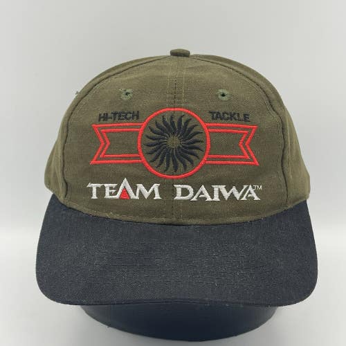 Vintage 90s Official Team Daiwa Hat Tackle Fishing Snapback Cap