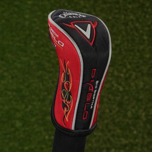Callaway Big Bertha Diablo Fairway Wood Headcover Sock Red / Black Changeable #s