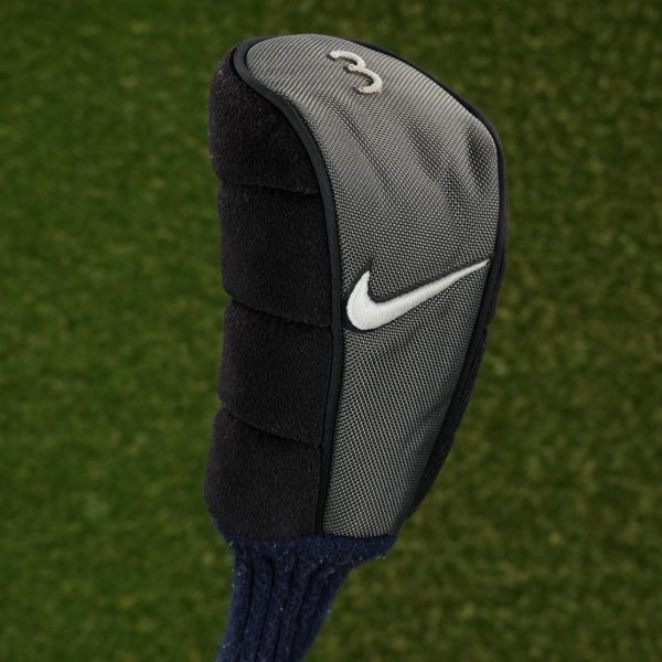 Nike Golf Fairway Wood Headcover 3 Sock Black / Silver / Blue ~ Vintage!