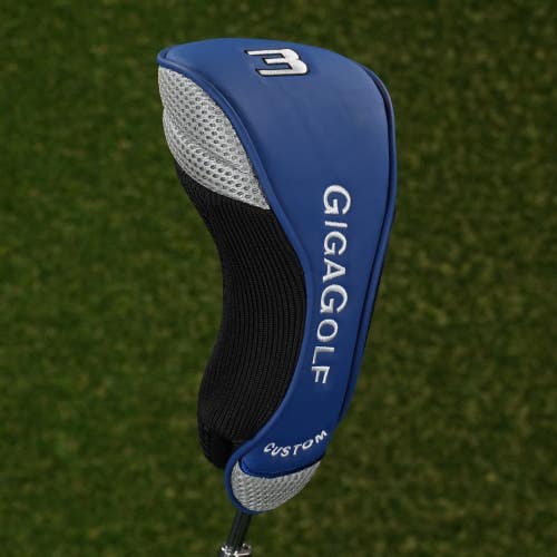 GigaGolf Custom Fairway Wood Headcover 3 Blue / Black / Silver ~ LOOK!!