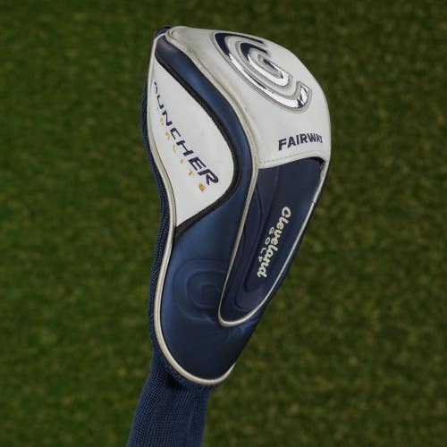 Cleveland Golf Launcher Ultralite Fairway Wood Headcover Sock 3 Blue / White