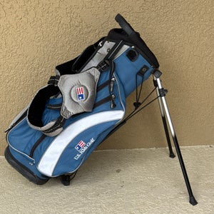 U.S. KIDS GOLF USKG UL48 Blue Gray  Black Stand Golf Bag 4-Way Divider