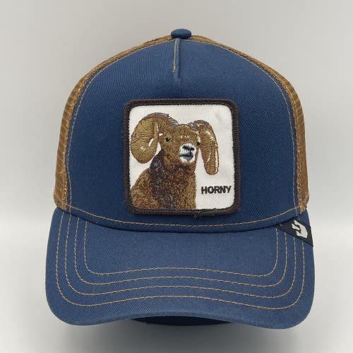 Goorin Bros Hat Horny Big Horn Ram The Farm Exclusive Trucker Snapback Cap Rare