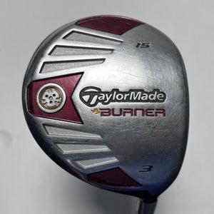 TaylorMade Burner Steel 2007 3 Fairway Wood 15* REAX SuperFast 50g Stiff RH
