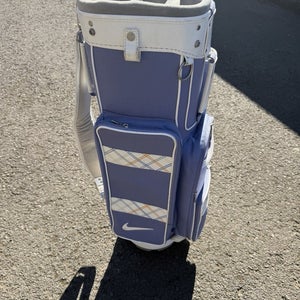 RARE Vintage Nike Ladies Blue and Plaid Golf Cart Bag