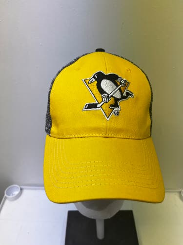NHL Pittsburgh Penguins SnapBack Hat Gold/Gray Adjustable OSFA Hockey Sportswear