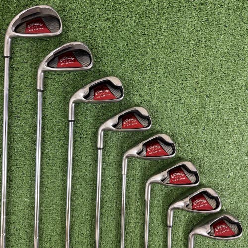 Callaway Big Bertha 2008 Combo Iron Set 4H 5H 6-PW SW Uniflex Steel Left Handed
