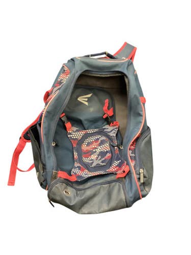 Used Easton BACKPACK BB/SB Player Carry Bag White/Royal/Red 11846-S000101907