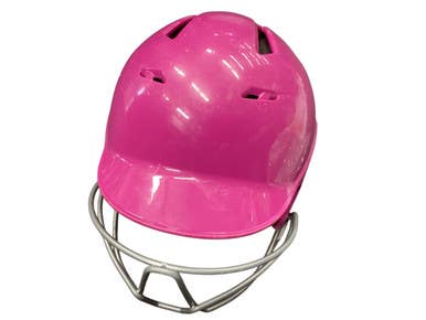 Used Victus SOFTBALL HELMET Batting Helmet w/Mask Pink SM 11846-S000102008