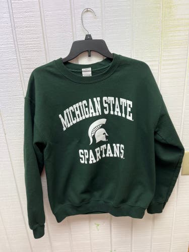 Michigan State Spartans Gildan Heavy Blend Green/White Men’s Medium Sweatshirt