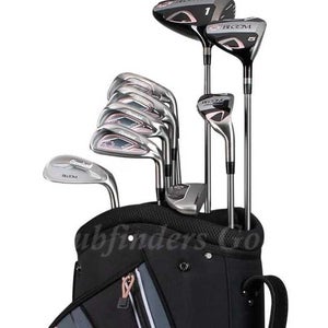 NEW Lady Cleveland Bloom 2023 Pink/Black 9 Piece Complete Set & Cart Bag w/HC