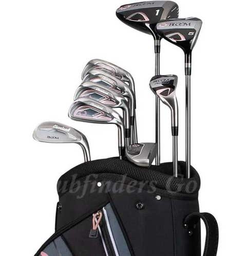 NEW Lady Cleveland Bloom 2023 Pink/Black 9 Piece Complete Set & Cart Bag w/HC