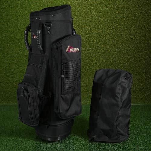Datrek Black Cart Golf Bag 14-Way Divider w/ Rain Hood, Very Clean ~ NICE!!