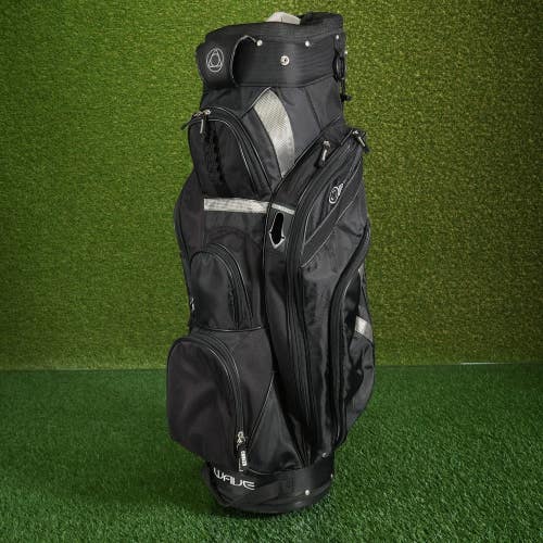 Datrek Black WAVE Cart Golf Bag 14-Way Divider w/ Putter Well ~ Clean!!