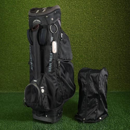 Sun Mountain Cart Golf Bag Black 8-Way Divider w/ Putter Well & Rain Hood!