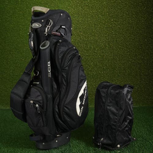 Sun Mountain SCB Speed Cart Golf Bag Black 7-Way Divider Putter Well & Rain Hood