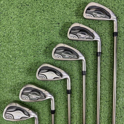 Callaway Steelhead XR Iron Set 4-PW No 7 Iron Recoil ES 780 F4 Stiff Flex