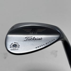 Titleist Vokey Spin Milled SM4 Chrome Lob Wedge LW 58* 12 Bounce Wedge RH