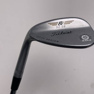Titleist Vokey Spin Milled SM4 Chrome Gap Wedge GW 52* 8 Wedge Steel Mens LH