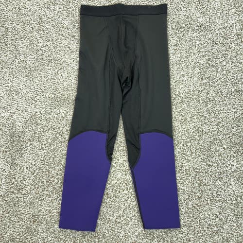 Nike Men Medium Black Purple Kobe Bryant Custom Athlete Compression Pants Shoot
