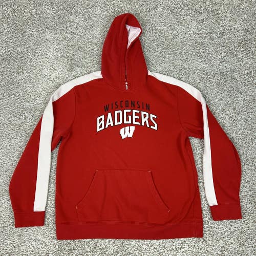 Wisconsin Badgers Sweatshirt Hoodie Mens XL Red NCAA Basketball Fanatics College
