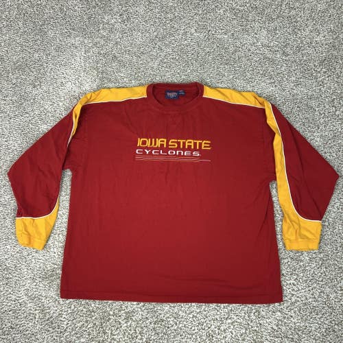 Iowa State Cyclones Shirt Mens 3XL Red NCAA Football College Embroidered Tee