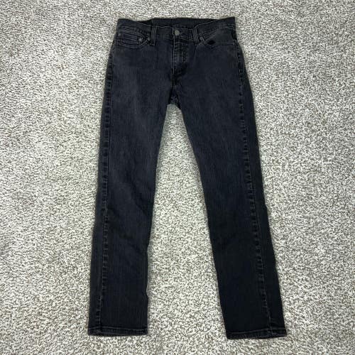 Levis 511 Jeans Mens 30x30 Black Slim Straight Stretch Denim Dark Wash Casual