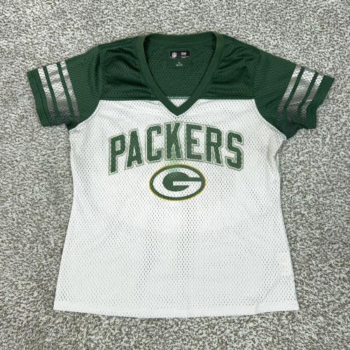 Green Bay Packers Jersey Womens Large Green White NFL Football NFL Team Apparel