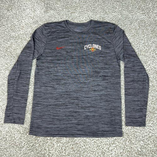 Iowa State Cyclones Shirt Mens Medium NCAA Football Long Sleeve Nike Dri Fit