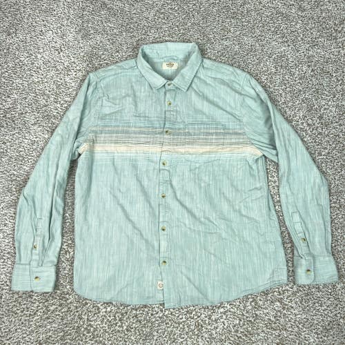 Marine Layer Shirt Mens XL Blue Stripe Long Sleeve Lightweight Stretch Selvage