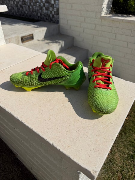 Grinch Cleats - Size M 8.0 (W 9.0) Nike Vapor Edge Kobe 6 SE (Used)