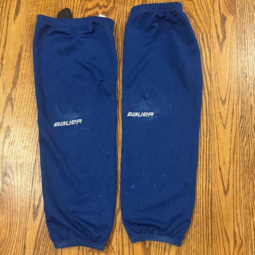 Blue Unisex Small / Medium Adult Bauer Skate Socks (Used)