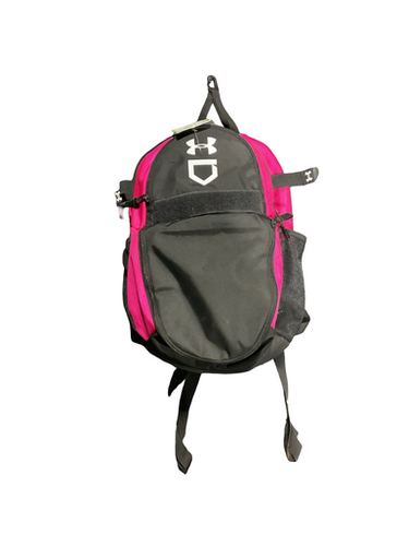 Used Under Armour UNDER ARMOUR BB/SB BACKPACK BB/SB Player Carry Bag Pink And Black 11834-S000048216