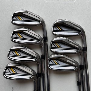Taylormade Rocketbladez Iron Set 4-PW Rocketfuel Stiff Flex +1/4 NICE