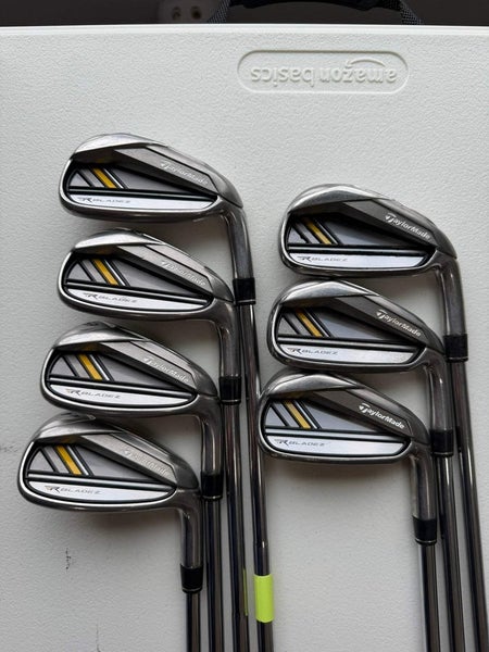 Taylormade Rocketbladez Iron Set 4-PW Rocketfuel Stiff Flex +1/4 NICE