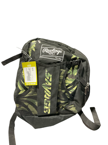Used Rawlings TEEBALL CAMO BAG BB/SB Player Backpack Camouflage 11834-S000046016